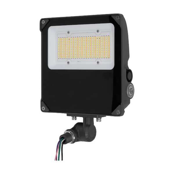 56-Watt Integrated LED up to 8120LM Bronze Lumen Select and 3-Color Select Dimmable Dusk-to-Dawn Outdoor Flood Light