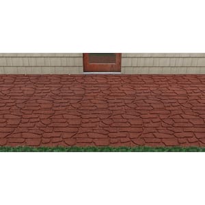 24 in. x 12 in. x 5/8 in. Red Interlocking Dual-Sided Rubber Paver (60-Pack)