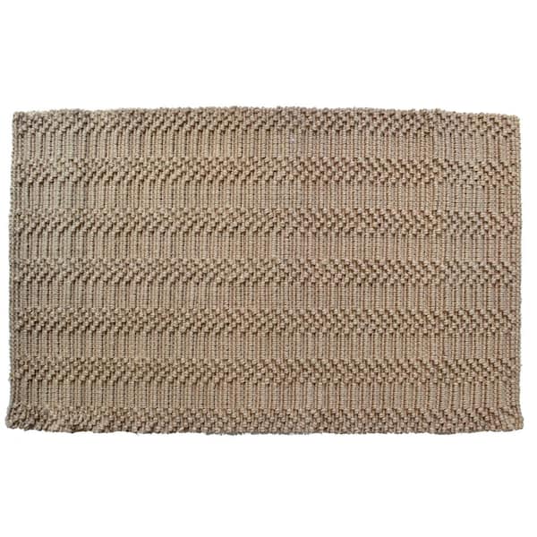 6 ft. Natural Jute Abstract Hand Woven Area Rug