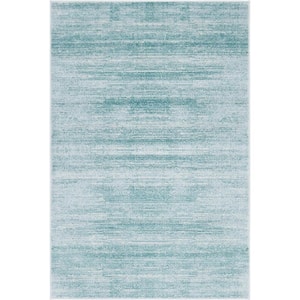 Uptown Collection Madison Avenue Turquoise 4' 0 x 6' 0 Area Rug
