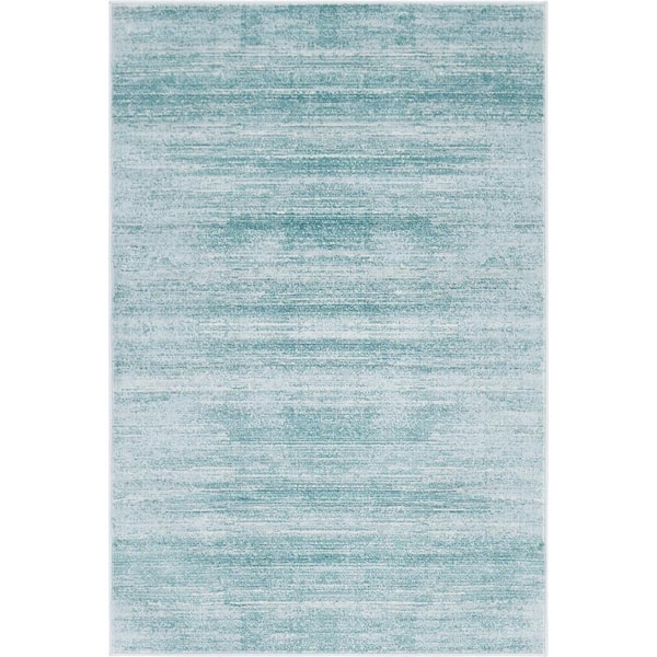 Jill Zarin Uptown Collection Madison Avenue Turquoise 4' 0 x 6' 0 Area Rug