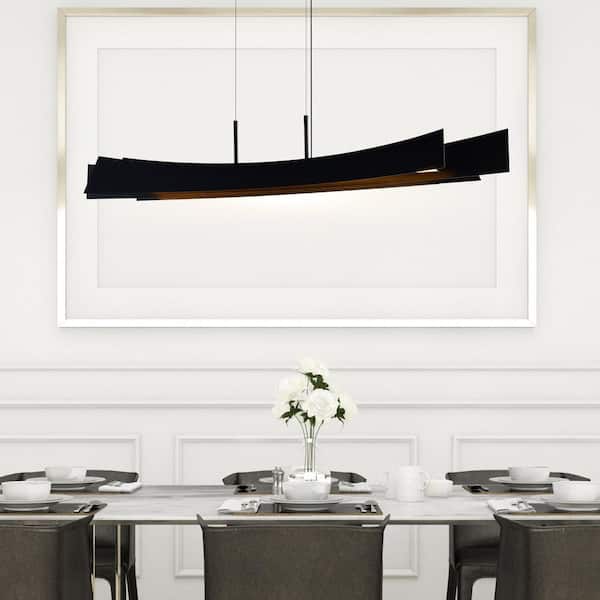 Candora 1-Light Integrated LED Black Chandelier