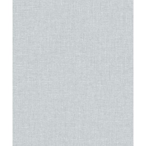 57.5 sq. ft. Grey Dove Abington Faux Linen Nonwoven Paper Unpasted Wallpaper Roll