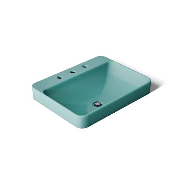 KOHLER Vox 23 x 18.125 Vessel Bathroom Sink in Green Vitreous