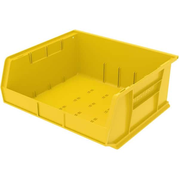 30250 Series, 16 1/2 in. W x 14 3/4 in. D x 7 in. H, Yellow Plastic Stackable Storage Bins Hanging Organizer, 6-Pack