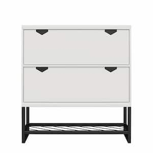 STÄLL Shoe cabinet with 3 compartments, white, 311/8x113/8x581/4 - IKEA