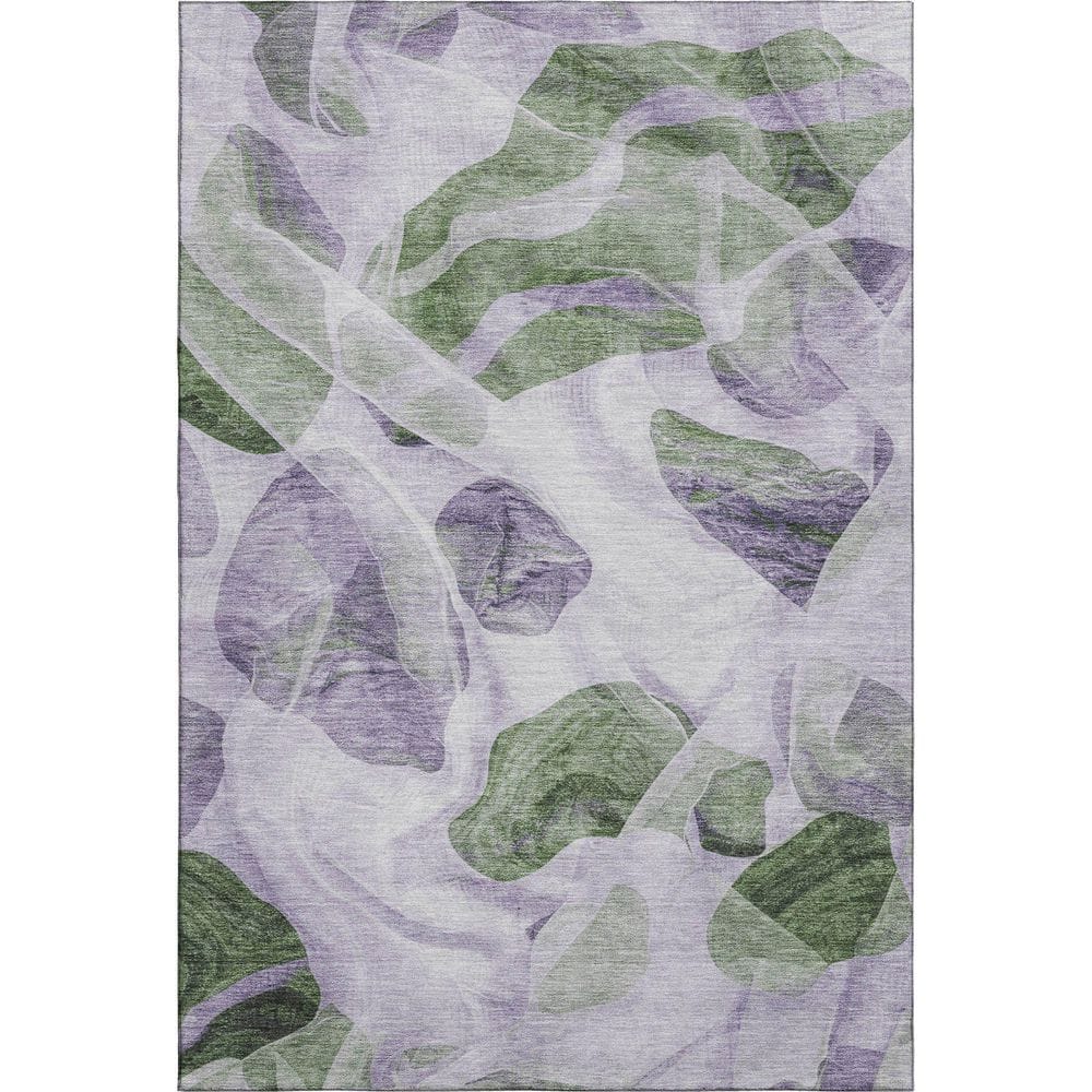 Mayfield Premium Machine Washable Abstract AMF1863 Lavender 3 ft. x 4 ft. Area Rug price history on PriceWatchPro