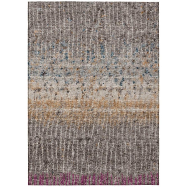 Chantille Machine Washable Indoor/Outdoor Abstract ACN2406 Taupe 3 ft. x 4 ft. Area Rug