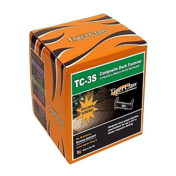 Tiger Claw TC-3S Hidden Deck Fasteners (90-Pack)