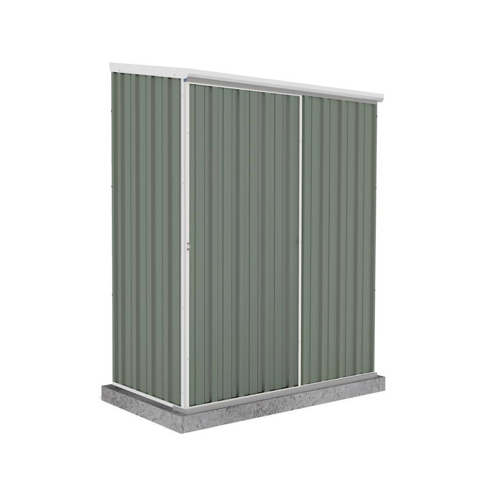 EZI Slider 5 ft. W x 3 ft. D Metal Storage Shed in Pale Eucalypt with Snapt
