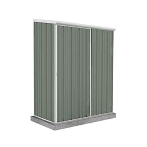 EZI Slider 5 ft. W x 3 ft. D Metal Storage Shed in Pale Eucalypt with SNAPTiTE assembly system (14 sq. ft.)