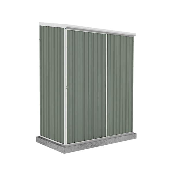 ABSCO EZI Slider 5 ft. W x 3 ft. D Metal Storage Shed in Pale Eucalypt with Snaptites Assembly System (14 sq. ft.)