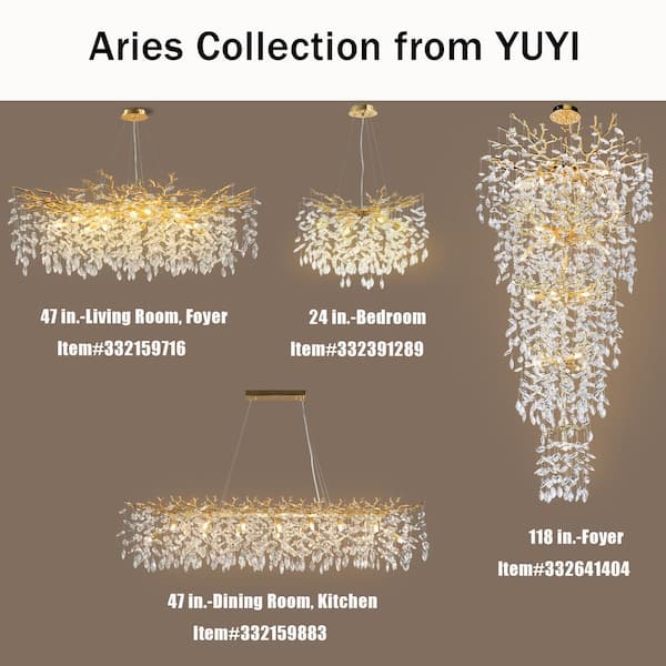 Miles Lightings Modern Chandelier 60 in.16-Lights Silver Luxury