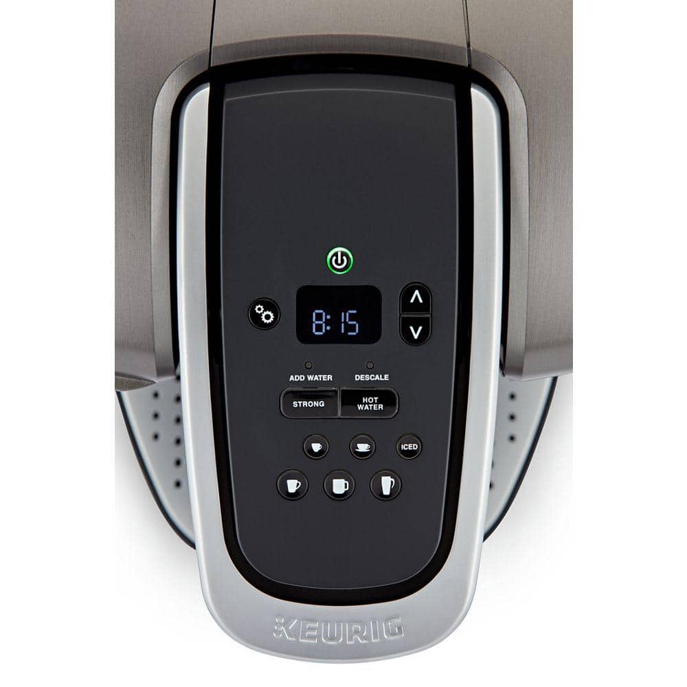 K-Elite Brushed Slate Single Serve Coffee Maker with Temperature Control