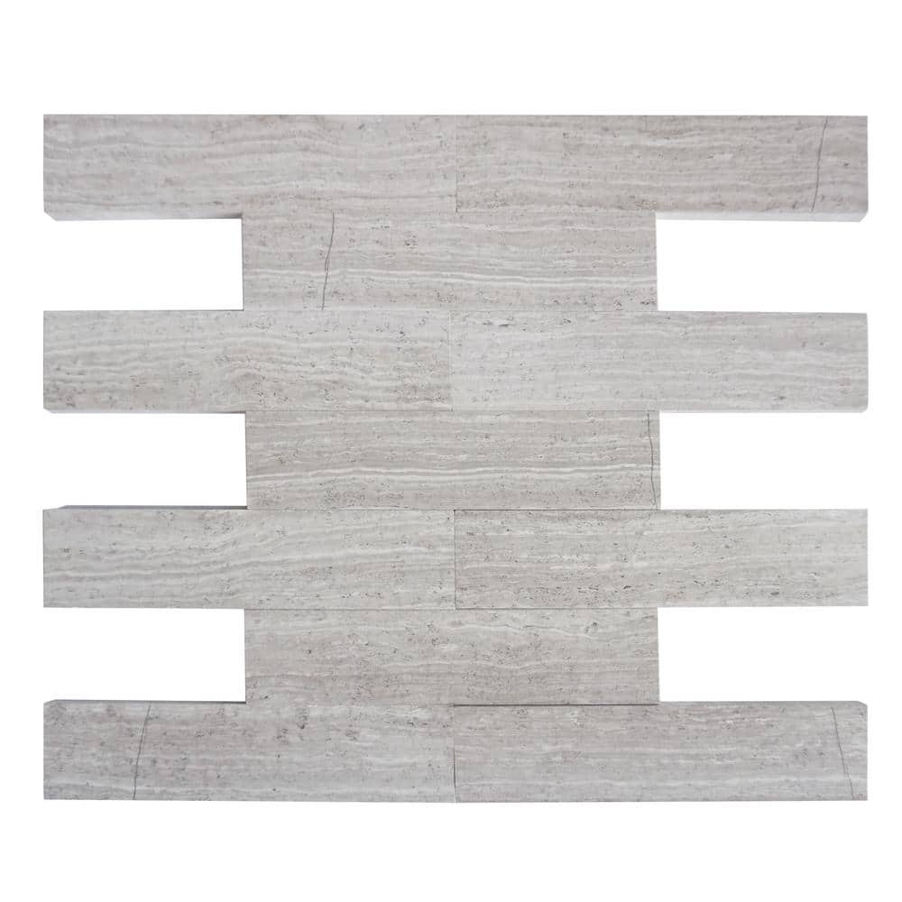 Natural Polished Marble 2x8 Subway Wall and Floor Tile