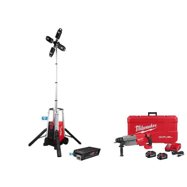 MX FUEL ROCKET Tower Light/Charger & Rotary Hammer Kit