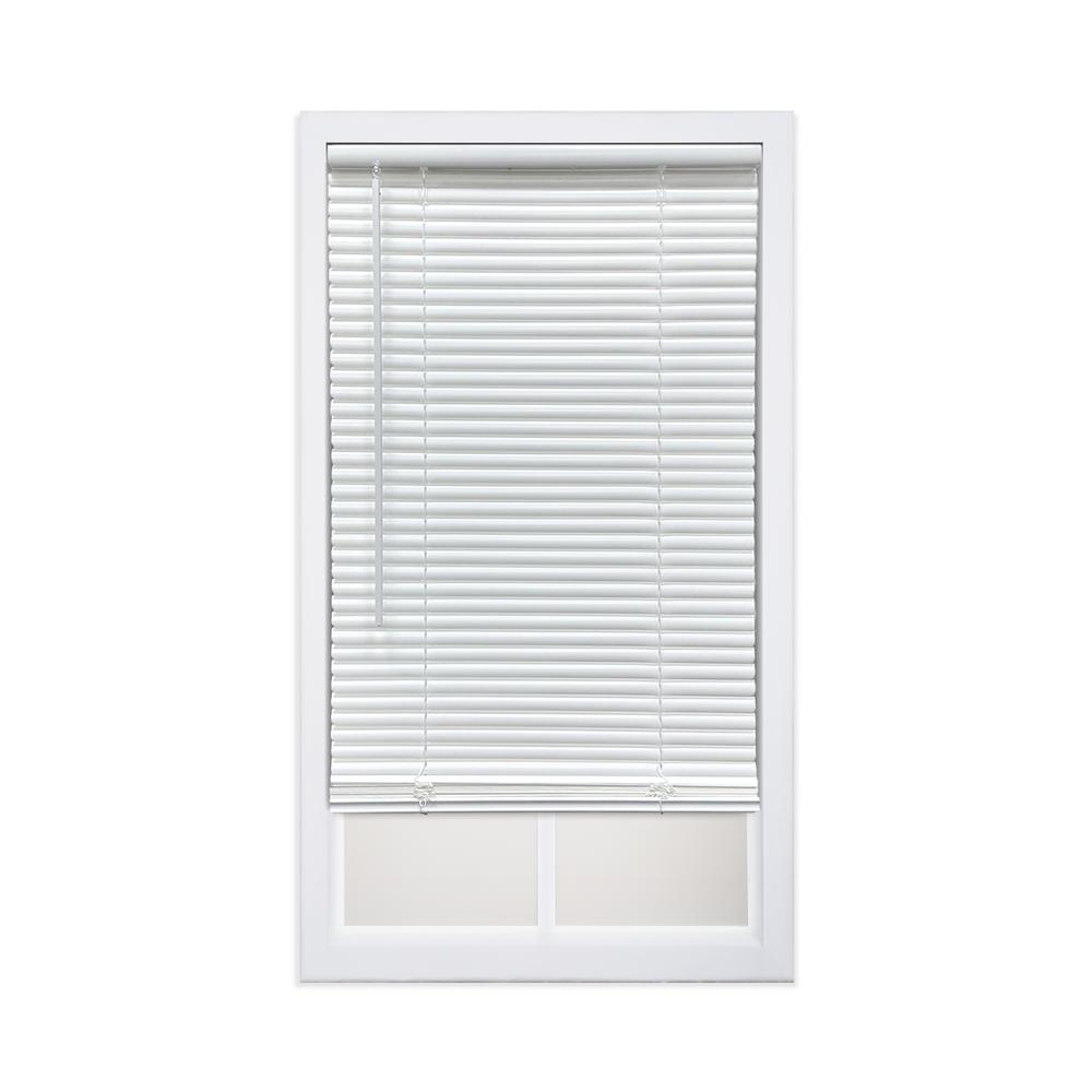 White Cordless Light Filtering Eco Mini Blinds with 1 in. Slats-23 in. W x 60 in. L