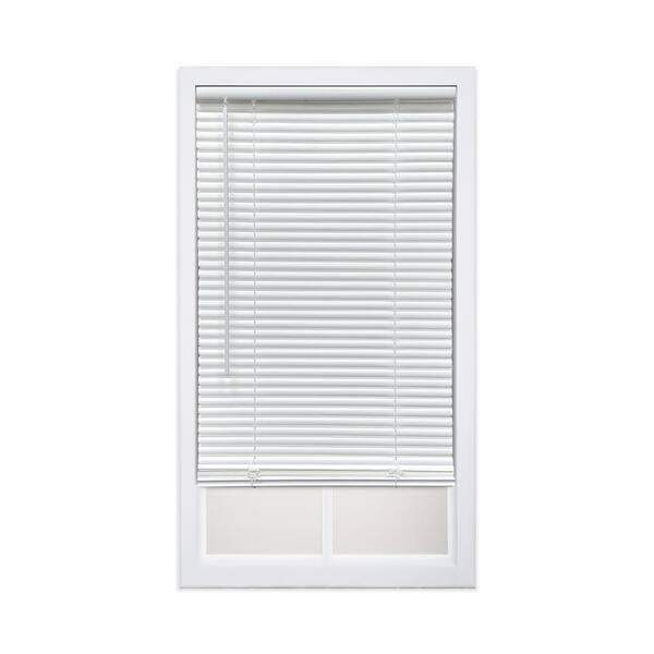 White Cordless Light Filtering Eco Mini Blinds with 1 in. Slats-32 in. W x 72 in. L