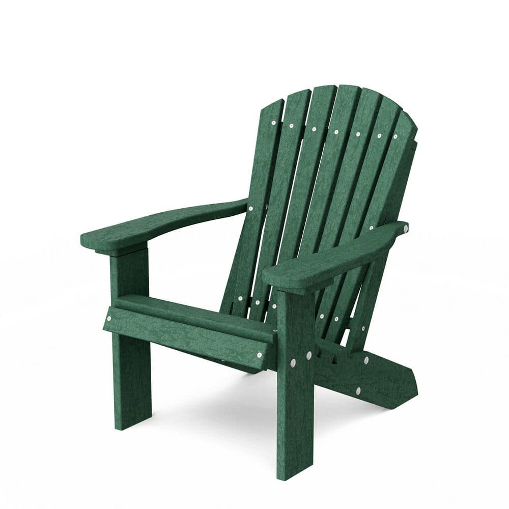 Wildridge Heritage Turf Green Plastic Outdoor Child Adirondack