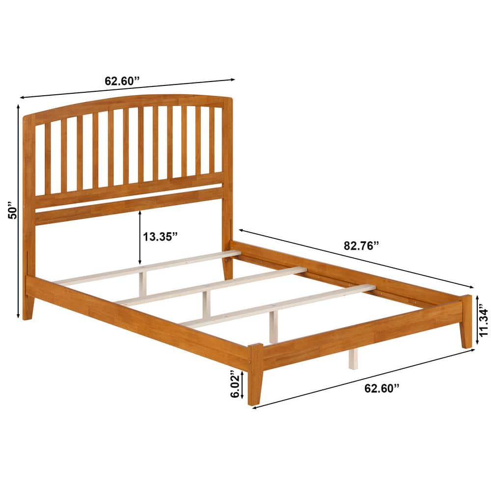 Richmond Light Toffee Solid Wood Queen Bed Frame