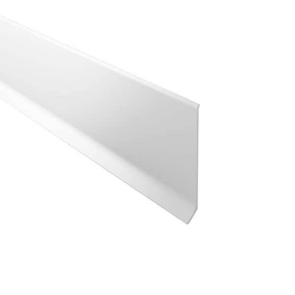 Novorodapie L Matt White 4 in. x 98-1/2 in. Aluminum Baseboard