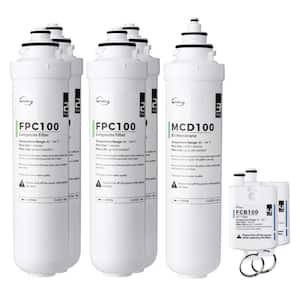 2-Year Water Filter Cartridge Replacement Pack for RCD100 RO System Countertop, Includes FPC100 x4, MCD100 x1, FCB100 x2