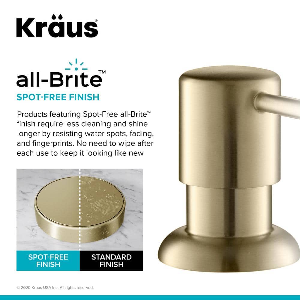 Spot Free Antique Champagne Bronze Stainless Steel Soap Dispenser