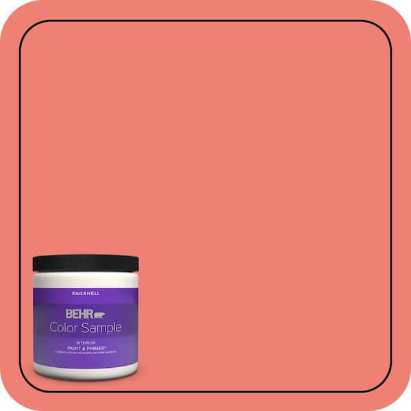 BEHR PREMIUM PLUS 8 oz. #170B-5 Youthful Coral Eggshell Enamel Interior Paint & Primer Color Sample