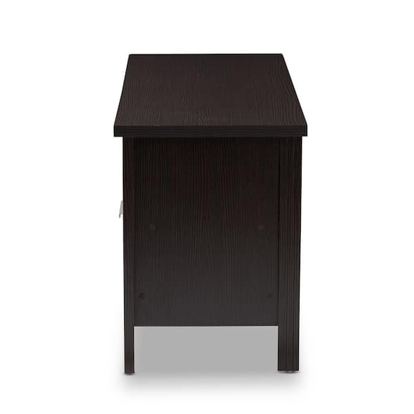 Baxton Studio Elaine Wenge Dark Brown TV Stand 146 8294 HD The