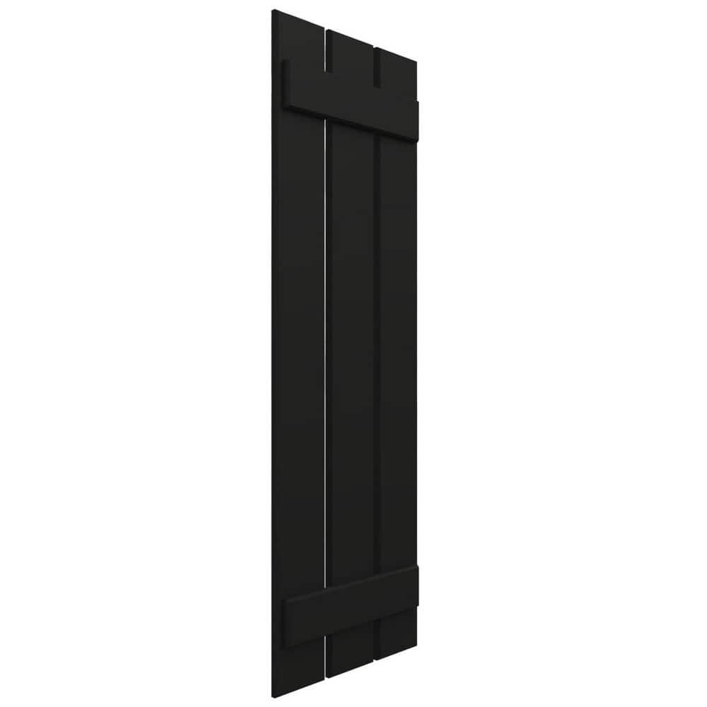 17 1/8 in. W x 25 in. H EnduraCore Composite 3-Board Spaced Board-n-Batten Shutters, Black (Pair-No Hardware) price history on PriceWatchPro
