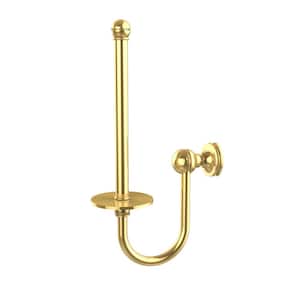 Mambo Collection Upright Single Post Toilet Paper Holder in Polished Brass