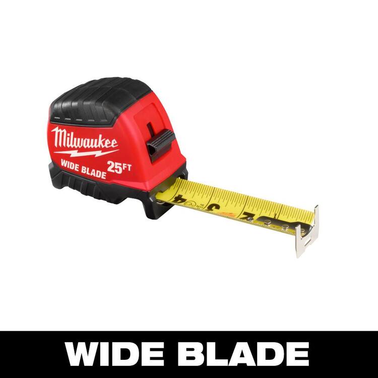 Milwaukee 25 ft. Wide Blade Tape Measure With 18 ft. Reach