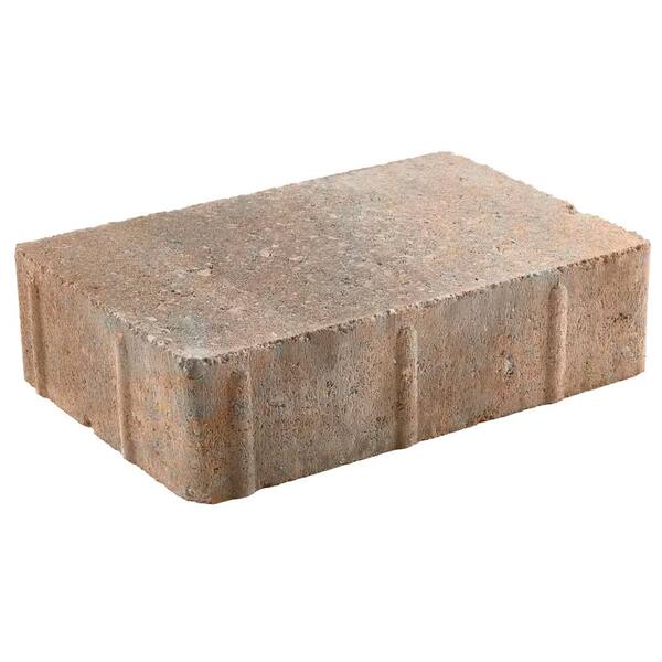 Pavestone Vintage 8.86 in. L. x 5.91 in. W x 2.36 in. H Three Tone Brown Concrete Paver