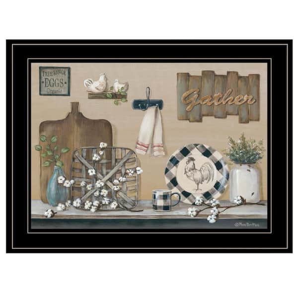 HomeRoots Charlie Farmhouse Kitchen 1-Piece Framed Wall Art 15 in. x 19 in.