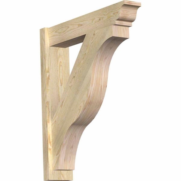 Ekena Millwork 6 in. x 32 in. x 28 in. Douglas Fir Fuston Traditional Rough Sawn Outlooker