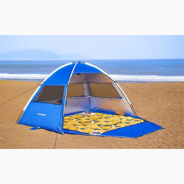 EchoSmile Dark Blue 3-Person Nylon Dome Tent TER-LTT220BWH - The