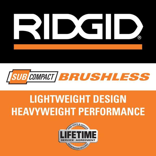 RIDGID - 18V SubCompact Brushless Cordless 3/8 in. Impact Wrench and 1/2 in. Impact Wrench Kit (Tools-Only)