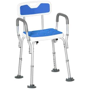 EVA Padded Bath Chair with Arms and Back, Shower Seat with Adjustable Height