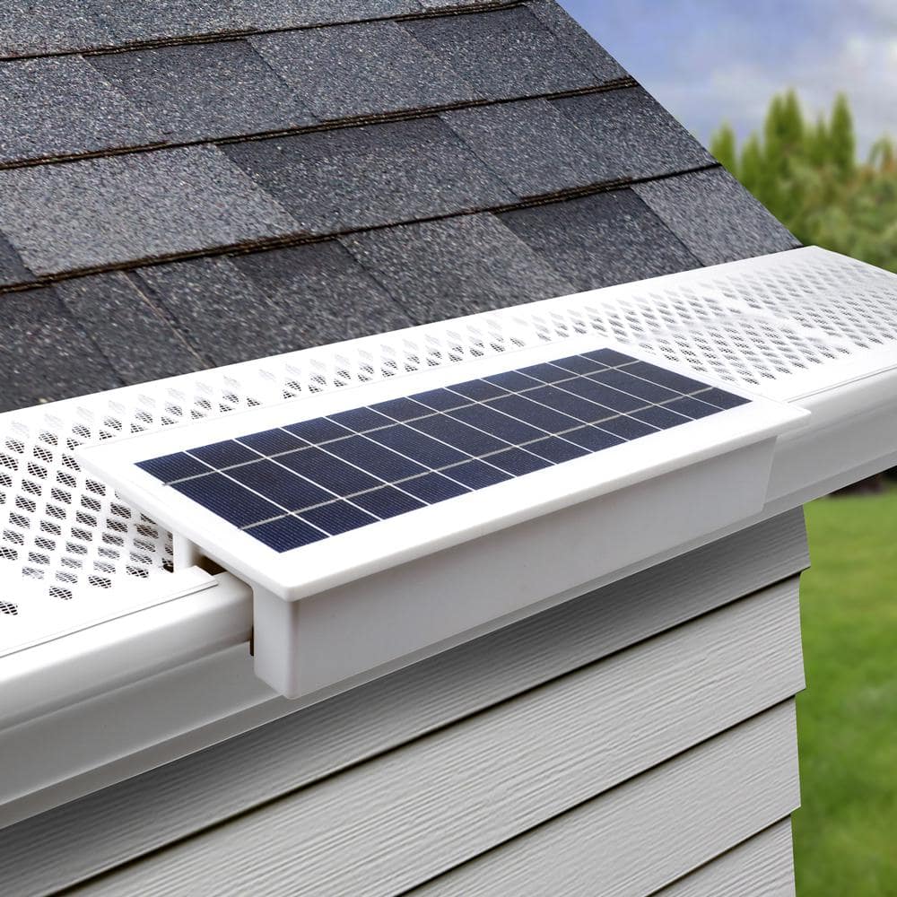 White Solar Powered LED Floodlight for Outdoor Security