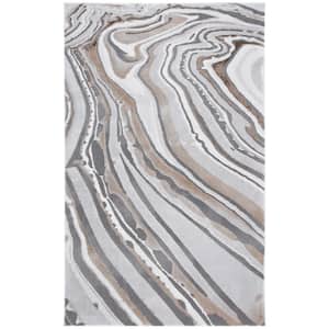 Craft Gold/Gray Doormat 3 ft. x 5 ft. Abstract Area Rug