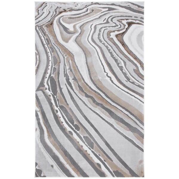 SAFAVIEH Craft Gold/Gray 5 ft. x 8 ft. Abstract Area Rug