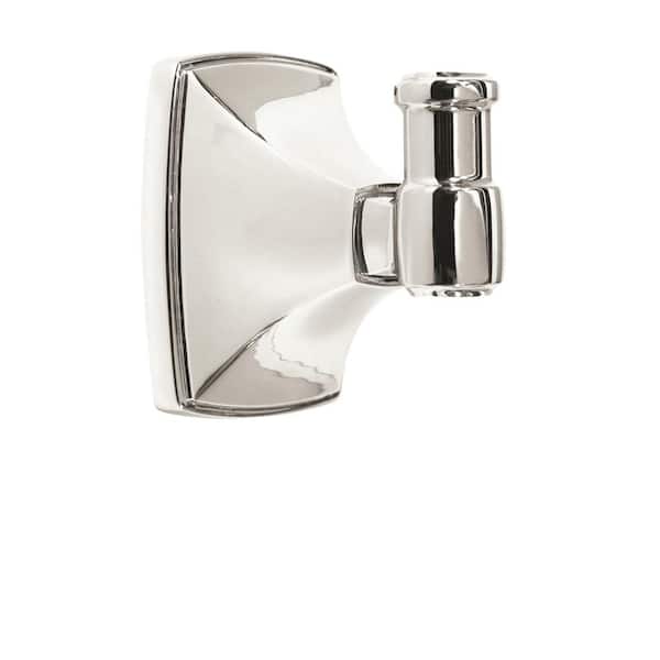 Amerock Clarendon Wall Mount Single Robe Hook in Polished Chrome