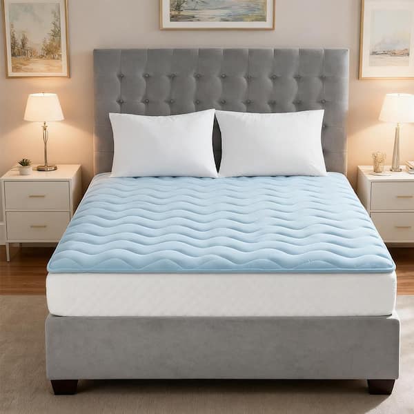 Full Soft 2 All Season Reversible Hypoallergenic 1.5 in. Cooling Mattress Topper