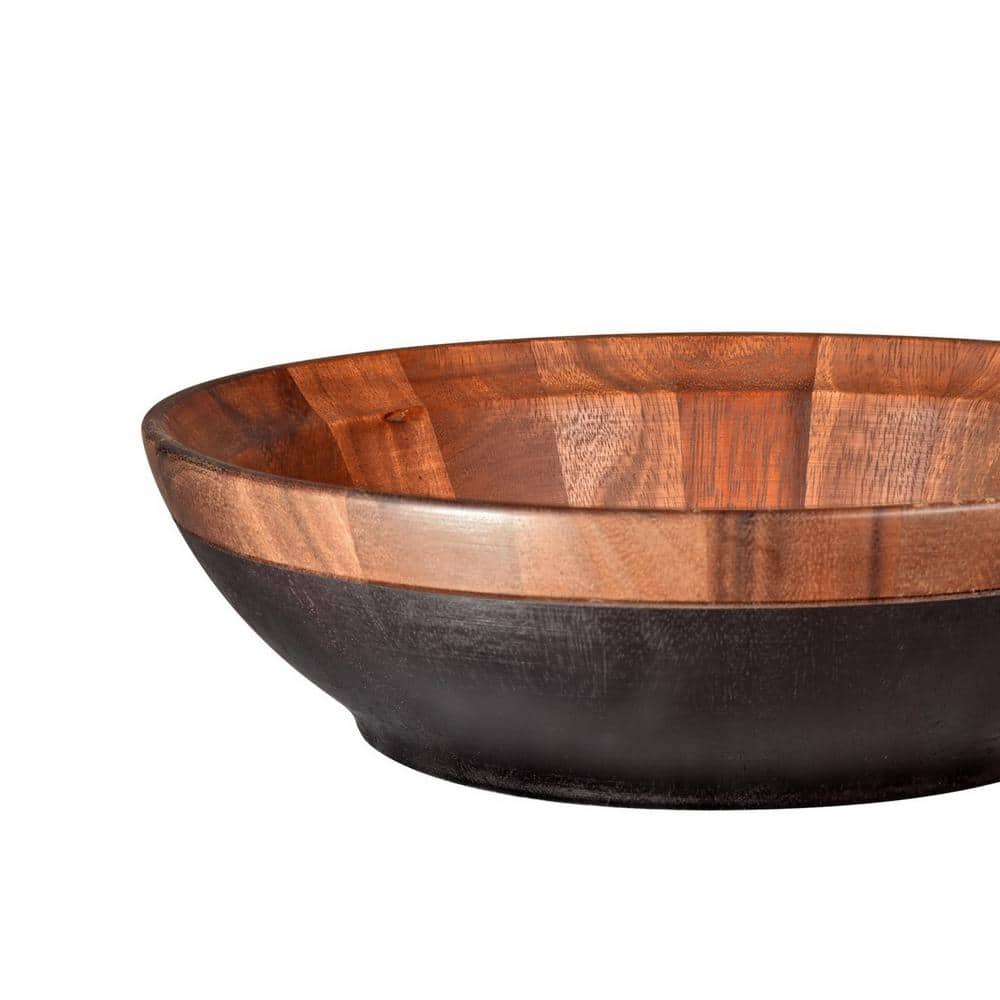 Kona Large Two-Tone Acacia Wood Serving Bowl