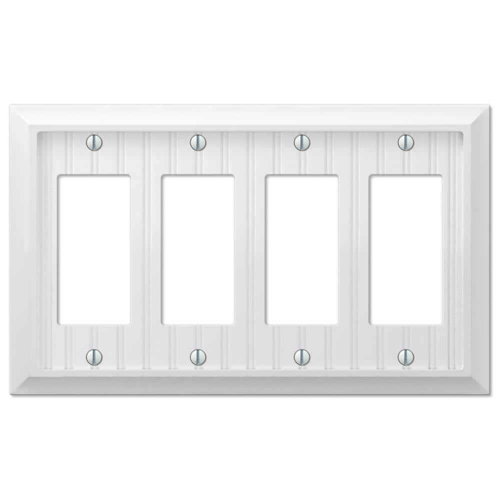Cottage 4-Gang White Decorator/Rocker BMC Wood Wall Plate price history on PriceWatchPro