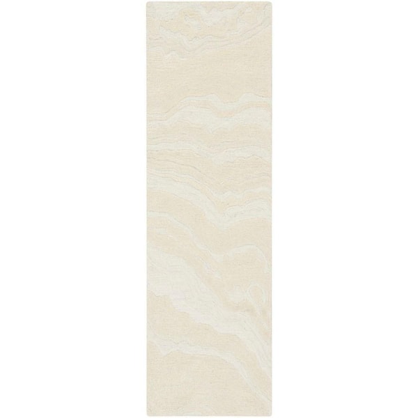 Nourison Graceful Ivory 2 ft. x 8 ft. Abstract Contemporary Runner Area Rug