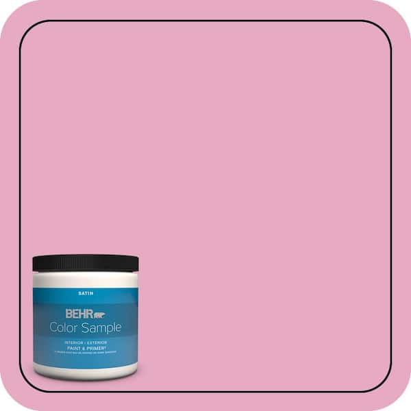 BEHR PREMIUM PLUS 8 oz. #P130-3 Little Princess Satin Enamel Interior/Exterior Paint & Primer Color Sample