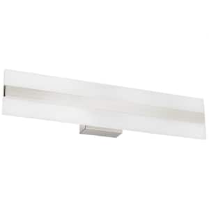 18 in. 1-Light Brushed Nickel Dimmable LED Vanity Light Bar with Selectable CCT