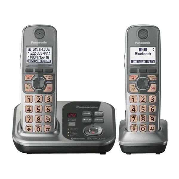 Panasonic DECT 6.0+ Cordless Phone with Digital Answering System and 2 Handsets -DISCONTINUED