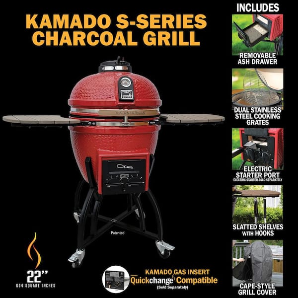 Carolina Cooker® 22 in., Kamado Grill with Cover